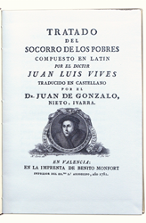 Tratado socorro-Luis Vives-Benito Monfort-Incunables Libros Antiguos-libro facsimil-Vicent Garcia Editores-1 abierto